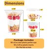 [50 Sets]12 Oz Clear Plastic Parfait Cups with Lids & Inserts, Disposable Dessert Cups Reusable Clear Plastic Cups with Lids Leak Proof & Portable for To Go Dips & Veggies Cereal Yogurt Parfait Fruits
