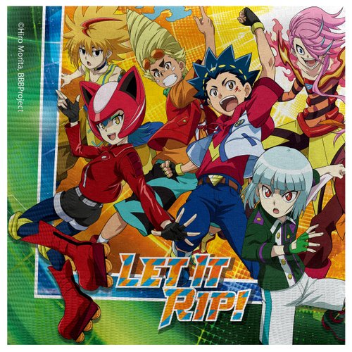 Treasures Gifted Officially Licensed BEYBLADE BURST Party Supplies - BEYBLADE Napkins - Pack of 48 - BEYBLADE Birthday Party Supplies - BEYBLADE Party Supplies - BEYBLADE BURST Napkins