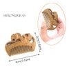 Sitronugras Pocket Size Natural Sandalwood Hair Comb,Carved Green Sandalwood Hair Comb，Anti-Static Detangling Fine Tooth Wooden Comb for Women Kids 2pcs with free pouch