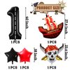 40 Inch Balloon Number, Pirate Balloons, Red and Black Balloons, Star Foil Balloon Number Balloons for Anniversary Supplies Kids Birthday Party Banquet Decoration (Number-1)