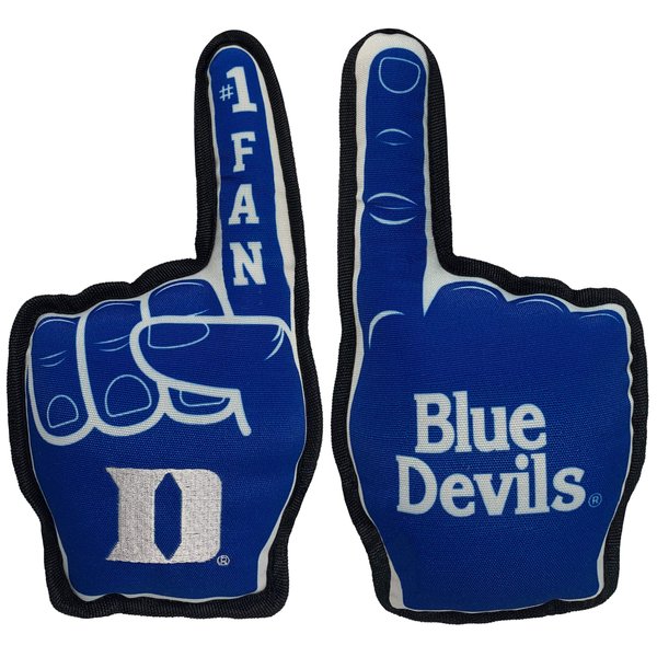 Pets First NCAA Duke Blue Devils #1 Fan Toy. Best Sports Dog Toy with Double Stitched Trim and Tough Nylon Material Filled with Chewable Polyfil and Inner Squeaker