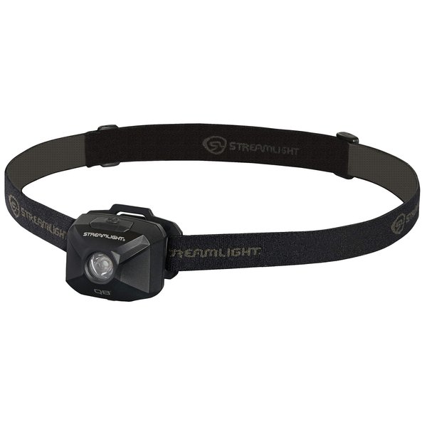 Streamlight 61432 QB Compact 200-Lumen Rechargeable Spot Beam Headlamp with Hat Clip, Head-Strap and USB Cord, Black
