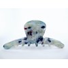 Blue white and mixed color marbled design hair claw clip for fine, thin hair