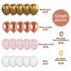 Biapian Rose Gold Balloons Set, 60PCS Rose Gold and Gold Birthday Balloons, 12 Inch Metallic Gold White Latex Balloons Rose Gold Confetti Balloons for Girls Women Birthday Baby Shower Wedding Supplies