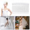 Plastic Hair Side Comb, 20 Pcs Clear Teeth Hair Combs Small Side Comb Thin Fine Hair Pins Mini Barrettes Transparent Headpiece French Twist Bun Accessories for Women Bridal Wedding Veil Decorative