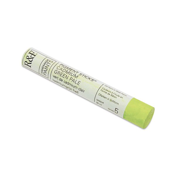 R&F Handmade Paints 2155 Oil Pigment Stick 38ml Cadmium Green Pale