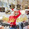 Black And Gold Hello 2024 Happy New Year Banner New Years Eve Party Supplies 2024 Happy New Year Decorations 2024 Happy New Years Eve Party Decorations