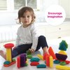 Edushape Young Brix Interlocking Baby Building Blocks - 36 Pcs Baby Blocks Interlocking Bricks in Reusable Storage Box - Stacking Blocks for Young Babies and Toddlers - Daycares Preschool Supplies