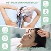 BEAUTLOHAS. Scalp Massager Soft Silicone Scalp Scrubber Silicone Head Scrubber Scalp Brush Hair Massager Scalp Shampoo Brush for Wet and Dry Hair for Women Men Kids(Green)