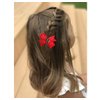 Girl School Hair Bow Back to School Hair Clip Hair Pin School Hair Accessories 2 Pack TSFJ55 (Red)