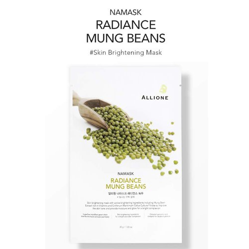 Allione Namask Radiance Mung Beans Face Mask Sheets Set Of 5 pcs | Face Oils And Serums Control Korean Skin Care, Hydrating Sheet Mask, Soothing Face Mask