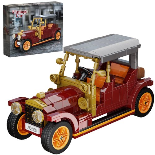 Classic Cars Building Blocks Set, Vintage Car Toy Building Block Sets Compatible with Lego,Pull Back Model Car, Gift Idea for Kids Retro Car Lovers,Teens and Adults(441Pices)