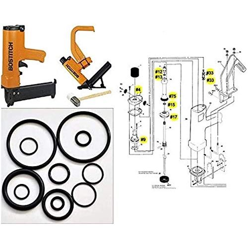 Pro-Parts New O-Ring Maintenance Rebuild Kits for Bostitch Hardwood Floor Nailer MIII MIIIFN MIIIFS MIII886 MIII812