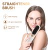 Casbomy Hair Straightener Brush, Travel Hair Straightener, 3 Modes Cordless Portable Straightening Brush for Women, Mini Size Hot Comb, Charging with tp-c(White)