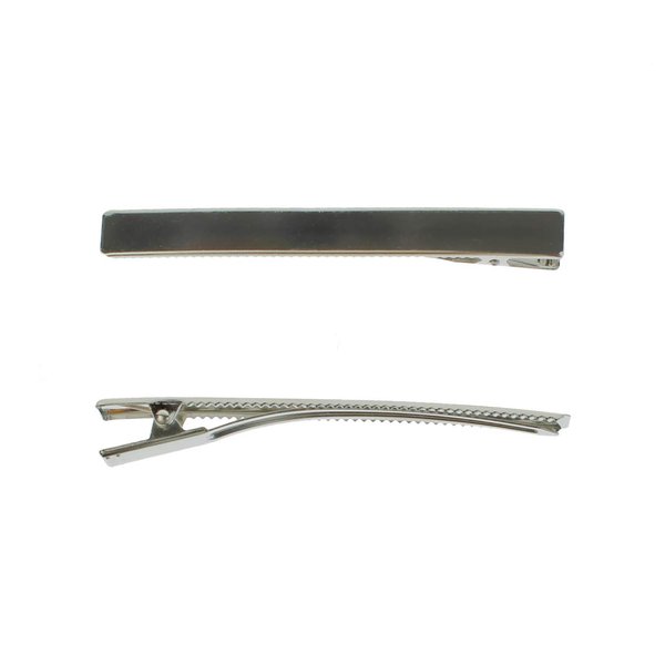 HairBow Center 4 Inch Hair Clips Flat Alligator Clips with Teeth - Professional Grade - Strong Hold - 24 Pack