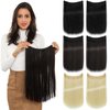 Rose bud Invisible Wire Secret Hair Extensions Straight Synthetic Clip in Hair Extensions for Women 20 Inch Dark Brown
