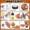 Whaline Halloween Party Favors 227Pcs Halloween Paper Treat Bags Stuffed Toys Bulk Non-Candy Goodie Bag Fillers for Trick or Treat Classroom Party Supplies