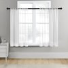 MRTREES White Sheer Curtains 54 inches Long Living Room Curtain Sheers Bedroom Voile Panels Drapes Rod Pocket Light Filtering Basement Window Treatments 2 Panels