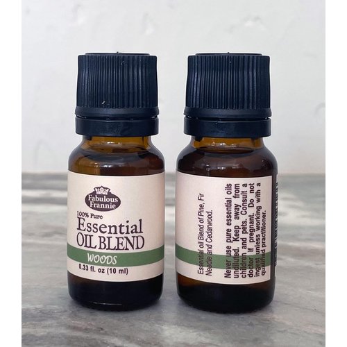 Fabulous Frannie Woods Essential Oil Blend 100% Pure, Undiluted Essential Oil Blend Grade - 10 ml A perfect blend of Cedarwood, Cypress and Pine Essential Oils