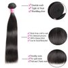 Brazilian Straight Bundles With Closure 3 Bundles Unprocessed Virgin Human Hair Bundles With Free Part Lace Closure Hair Extensions Natural Color (22 24 26+20", Free Part)