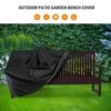 Hengme Outdoor Patio Garden Bench Cover - 3 Seat Outside Park Loveseat, Sofa, Glider, Furniture Cover Patio Bench Cover 64x26x35 inch(420D)