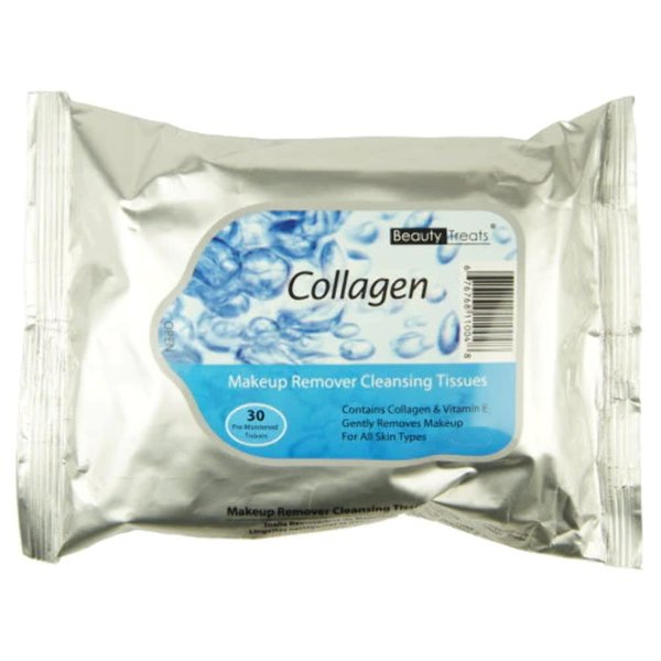 Collagen, Makeup Remover Cleansing Tissues(1 Pack = 30 Tissues)