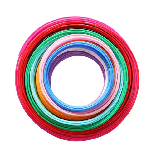 15 Bright Colors 1.75mm 3D Pen PLA Filament Refill, Each Color 10feet, Total 150 Feet 3D Pen/3D Printer PLA Sample Pack, Compatible with MYNT3D / SCRIB3D Printing Pen