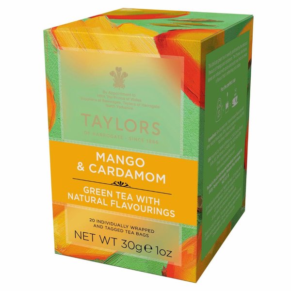 Taylors of Harrogate Mango & Cardamom Green Tea, 20 Count (Pack of 1)