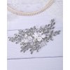 Rumtock White Flower Hair Comb with Rhinestones Hair Piece Wedding Bridal Handmade Hair Jewelry