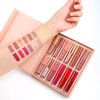 Petansy 12 Colors Matte Lipstick Set Liquid Lipstick Kit Long Lasting Waterproof Lip Gloss Set with Gift Box