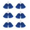Hooshing 12PCS Cheerleading Pom Poms Metallic Foil Royal Blue with Plastic Handles for Team Sports Dance Party