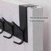 WEBI Over The Door Hook Door Hanger,Over The Door Towel Rack with 6 Coat Hooks for Hanging,Door Coat Hanger Towel Hanger Over Door Coat Rack,Black