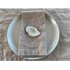 Eight Owls Stonewashed Linen Napkins - 20 Inch x 20 Inch – Set of 4-100% Pure Linen Cloth - Mitered Corners - Coast, (Warm Pebble)