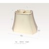 Royal Designs DBS-710-11EG Royal Designs 11" Rectangle Cut Corner Basic Lamp Shade, Eggshell, (4 x 6) x (8 x 11) x 8