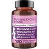 Myo-Inositol & D-Chiro Inositol 40:1 Blend + Vitamin D3 + Ashwagandha - Vegan Capsule - Hormone Balance & Healthy Ovarian Support for Women - 100% All-Natural PCOS Supplement - Made in USA