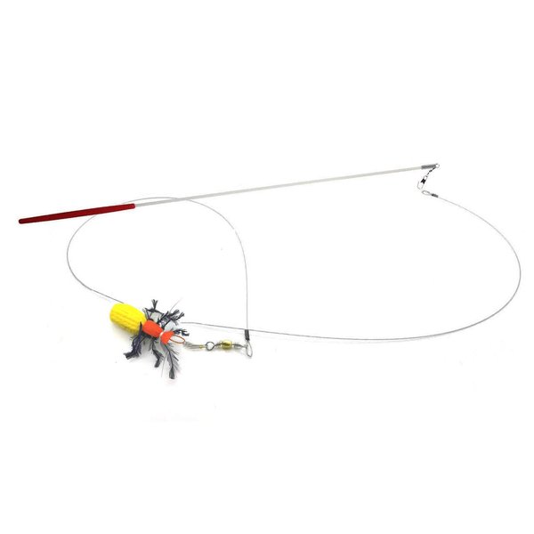 Kat Fly Cat Toy Teaser Wand - Beetle KatFlyTeaser Yellow