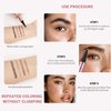 3D Waterproof Microblading Eyebrow Pen,Micro 4 Point Eyebrow Pencil for Women Brown, Long-lasting Natural Smudge-proof Precision Magical Microblade Brow pen (4# Black)