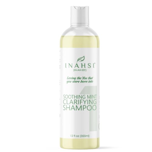 INAHSI Soothing Mint Clarifying Shampoo | Hair Shampoo for Men, Women, Baby, or Kids with Curly Hair | Hair Products for Naturally Curly Hair 12 oz | Made in the USA