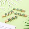 4Pcs St.Patricks Hair Clips Green Luck Clover Hairclips Glitter Green Clover Leaf Hairpins for Women Irish Holiday Hairpins