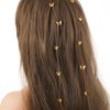 Andibro 4Pcs Butterfly Hair Chain, Long Tassel Hair Chains for Braids, Golden Butterfly Hair Clip Chains Butterfly Hair Accessories for Girls Children Bridal Wedding Accessories