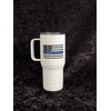 Maverick Advantage Thin Blue Line Flag Police Officer 20 Oz. Travel Tumbler Mug w/Handle & Sliding Lock Lid Vacuum Insulated Law Enforcement PD Gift Back The Blue