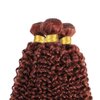 Reddish Brown Curly Wave Human Hair Bundles Color 33 Human Hair Copper Red Brown Kinky Curly Bundles Double Weft Remy Hair Extensions Wet and Wavy Bundles Silky and Soft 26 28 30 Inch