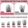 Miuffue Cluster Eyelash Extensions 72 PCs Cluster Lashes DIY Eyelash Extensions Wispy Individual Lashes Eyelash Clusters Super Thin Band Soft Mixed Tray (Volume, D-8-16mix)
