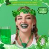 4 Pcs St Patrick's Day Headbands Irish Shamrock Crown Green Garland Clover Fairy Headpiece St. Patrick's Day Accessories for Women Girls Party Supplies