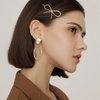 KuuGuu 8 PCS Metal Bow Hairpins Hair Clips Simple Bowknot Ponytail Holder Stylish Non-Slip Duckbill Chic Bows Barrettes Minimalist Hair Pins Present Hair Accessories for Women Girls （Gold and Silver）