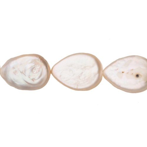 Cream White Freshwater Cultured Pearls Natural Teardrop, B+ Graded, 10x5x14mm (Approx.), 15.5Inch Strings/28Pearls
