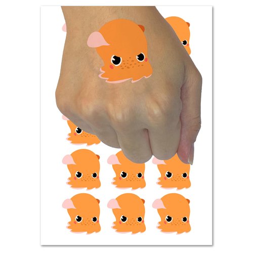 Grumpy Dumbo Octopus Temporary Tattoo Water Resistant Fake Body Art Set Collection - 15 2" Tattoos (1 Sheet)