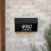 3" Reflective Mailbox Numbers Die Cut Decal Rustic Style Flowers House Number Address Sign Front Door Decal Vinyl Lettering Farmhouse Decor 4 set, White