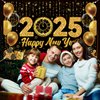 Happy New Year Backdrop New Year Party Banner Decorations Gold Balloons Happy New Year's Eve Banner Happy New Years Party Supplies 70.8 x 43.3 Inch