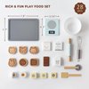 PairPear Wooden Toy Cookies and Baking Set,Kids 28 Pieces Play Food Toy Kitchen Playset,Pretend Play Kitchen Accessories Gift for Boys and Girls 3 Years and up.